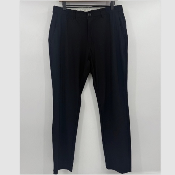 7 Diamonds Pants Men 36x30 Black Zuma Golf Performance Stretch Slash Pockets - Picture 1 of 13